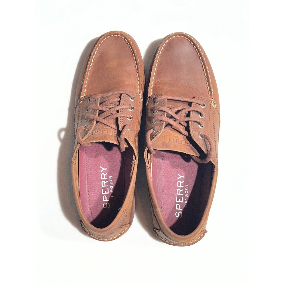 Sperry Top-Sider Mens Brown Leather Lug Sole Boat Shoes STS19916 Size 11 M